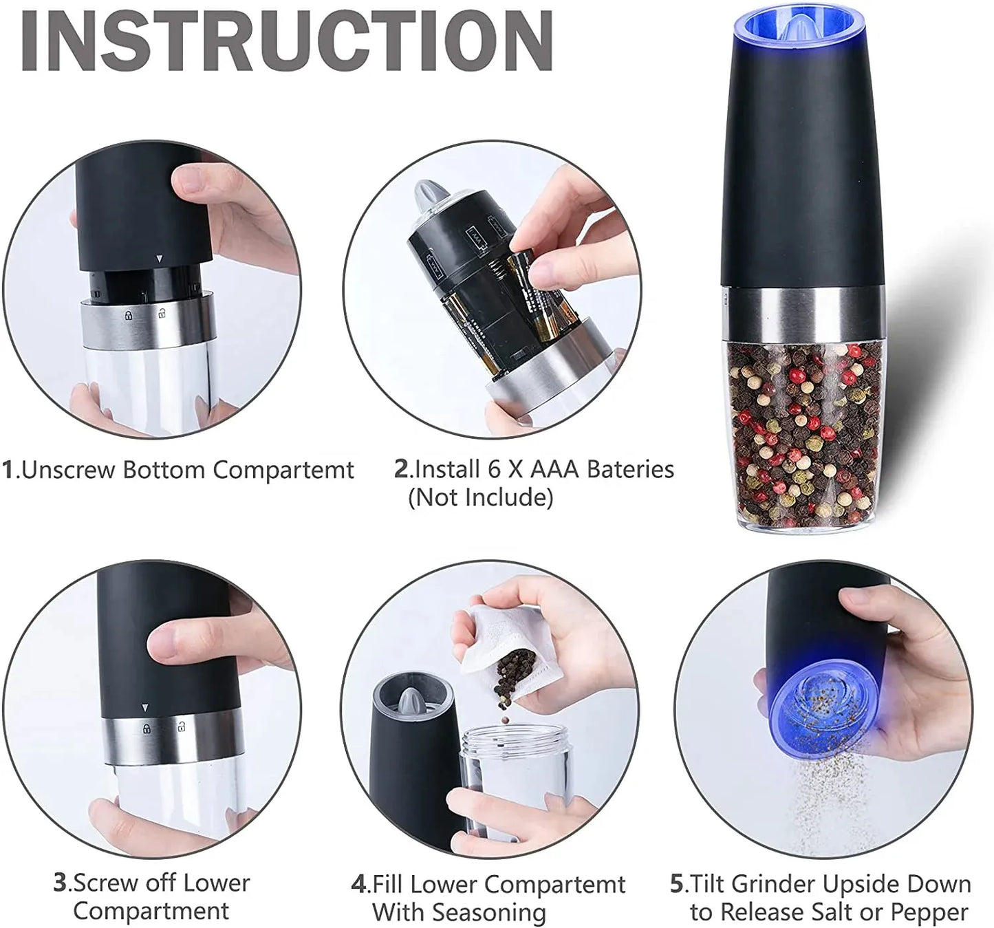 Electric Salt and Pepper Grinder