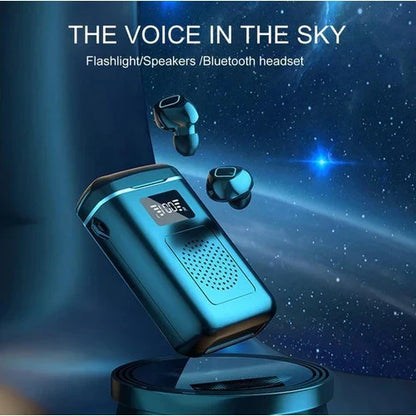 Helix M6 4-in-1 Travel Kit (Earbuds, Speaker, Flashlight, Powerbank)