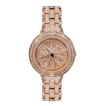Rotating Crystal Women Watch