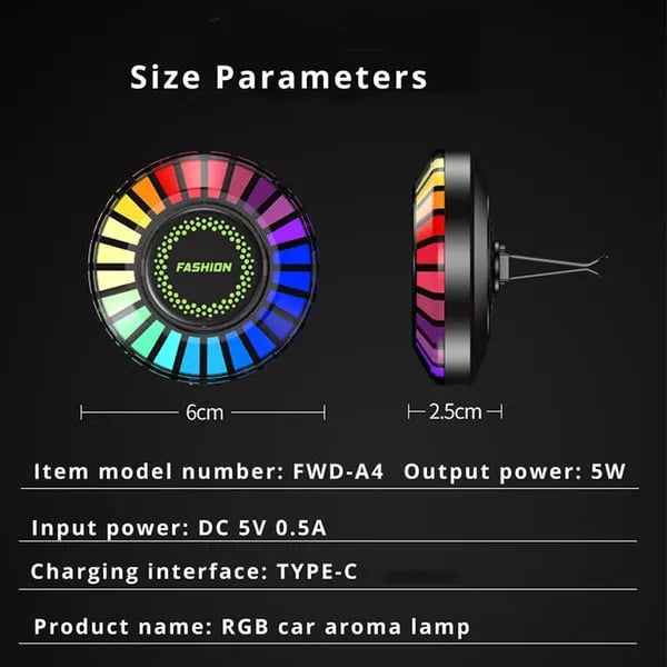 Car RGB Ambient Light with Air Freshener