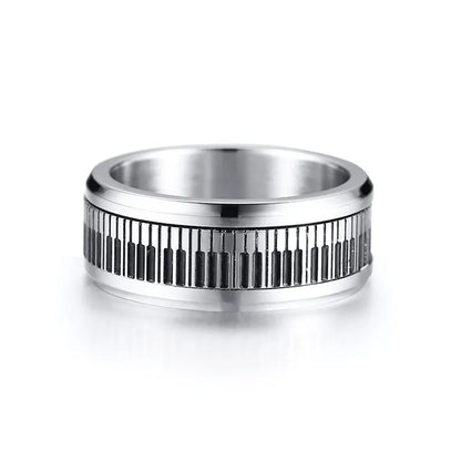 Rotatable Piano Key Ring For Men