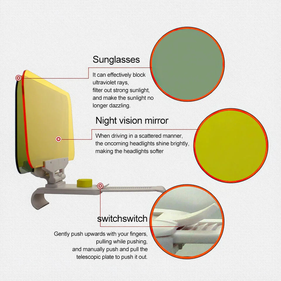 Car Anti Sunlight Mirror