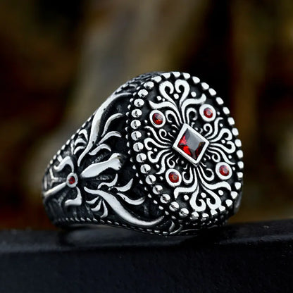 Stainless Steel Turkish Stone Ring