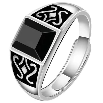 Luxury Vintage Obsidian Rings For Men  Ring