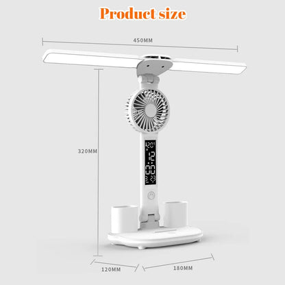 Foldable Eye Protection Table Lamp with Fan
