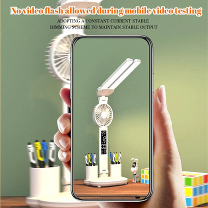 Foldable Eye Protection Table Lamp with Fan